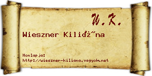 Wieszner Kiliána névjegykártya